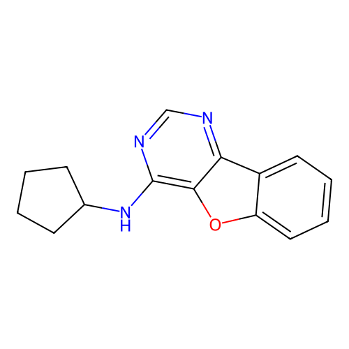 N-cyclopentyl-[1]benzofuro[3,2-d]pyrimidin-4-amine structure