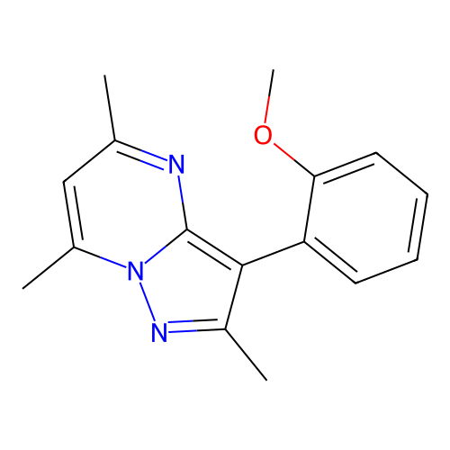 3-(2-Methoxyphenyl)-2,5,7-trimethylpyrazolo[1,5-a]pyrimidine structure