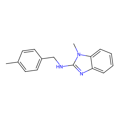(1-Methyl-1H-benzoimidazol-2-yl)-(4-methyl-benzyl)-amine structure