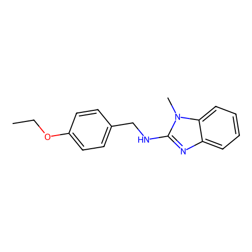 N-(4-ethoxybenzyl)-1-methyl-1H-benzimidazol-2-amine structure