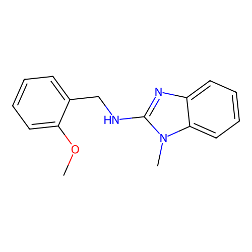 N-(2-methoxybenzyl)-1-methyl-1H-benzimidazol-2-amine structure