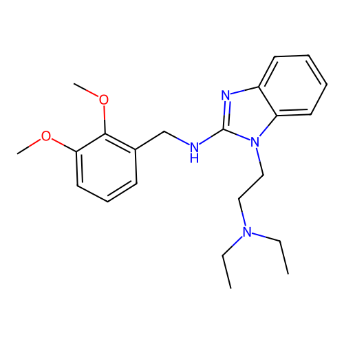 [1-(2-Diethylamino-ethyl)-1H-benzoimidazol-2-yl]-(2,3-dimethoxy-benzyl)-amine structure