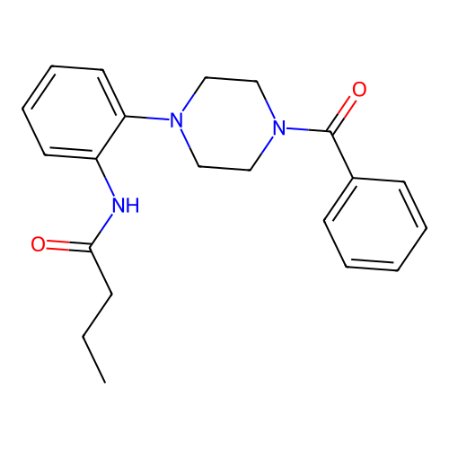 N-[2-(4-benzoylpiperazin-1-yl)phenyl]butanamide structure