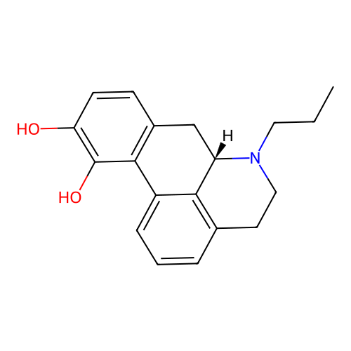 (6aS)-6-propyl-5,6,6a,7-tetrahydro-4H-dibenzo[de,g]quinoline-10,11-diol structure