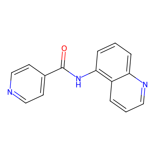 N-(quinolin-5-yl)isonicotinamide structure