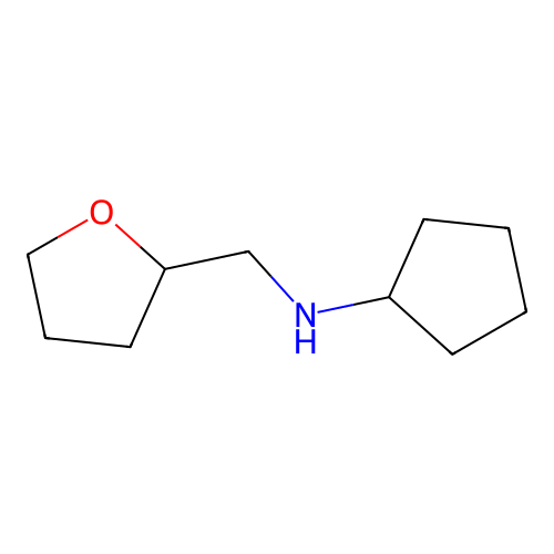 N-(oxolan-2-ylmethyl)cyclopentanamine structure
