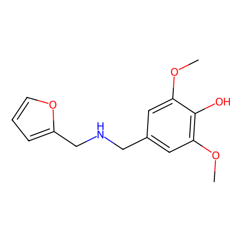 4-(((Furan-2-ylmethyl)amino)methyl)-2,6-dimethoxyphenol structure