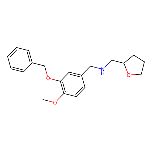 1-[3-(benzyloxy)-4-methoxyphenyl]-N-(tetrahydrofuran-2-ylmethyl)methanamine structure