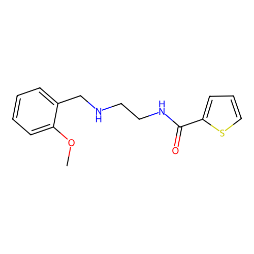 N-{2-[(2-methoxybenzyl)amino]ethyl}thiophene-2-carboxamide structure