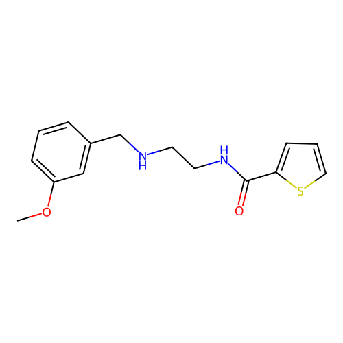 N-{2-[(3-methoxybenzyl)amino]ethyl}thiophene-2-carboxamide structure