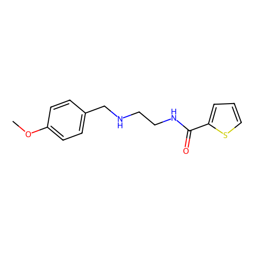 N-{2-[(4-methoxybenzyl)amino]ethyl}thiophene-2-carboxamide structure