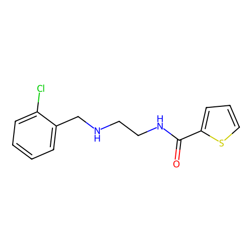 N-{2-[(2-chlorobenzyl)amino]ethyl}thiophene-2-carboxamide structure