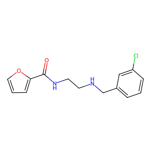 N-{2-[(3-chlorobenzyl)amino]ethyl}furan-2-carboxamide structure