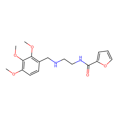 N-{2-[(2,3,4-trimethoxybenzyl)amino]ethyl}furan-2-carboxamide structure