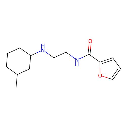 N-{2-[(3-methylcyclohexyl)amino]ethyl}furan-2-carboxamide structure