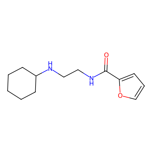 N-[2-(cyclohexylamino)ethyl]furan-2-carboxamide structure