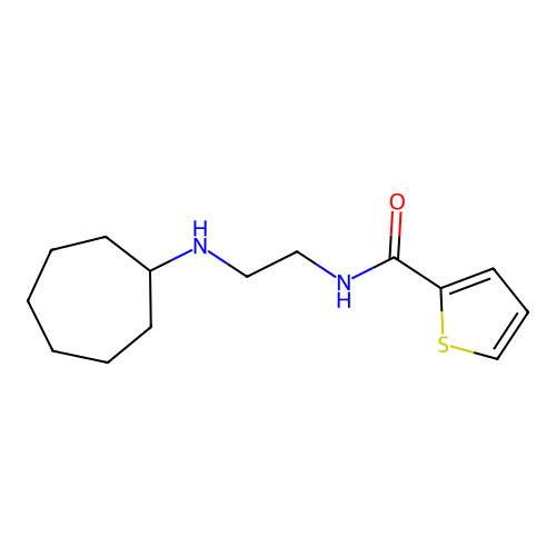 N-[2-(cycloheptylamino)ethyl]thiophene-2-carboxamide structure