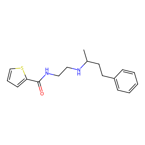 N-{2-[(4-phenylbutan-2-yl)amino]ethyl}thiophene-2-carboxamide structure
