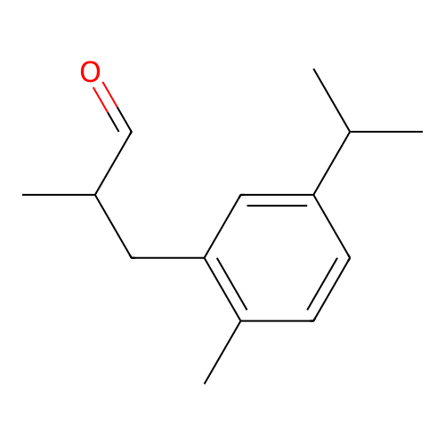 2-Methyl-3-[2-methyl-5-(propan-2-yl)phenyl]propanal structure