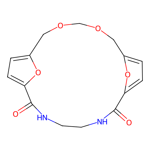 1,4,6,9-Tetraoxa-12,15-diazadifuro(2,1,5-a,q:2,1,5-h,i)cycloheptadecane-11,16-dione structure