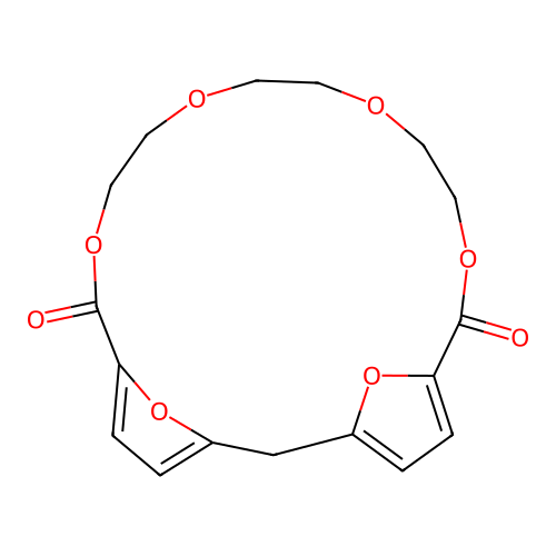1,5,8,11,14,17-Hexaoxadifuro(2,1,5-a,s:2,1,5-d,e)cyclononadecane-7,8-dione structure