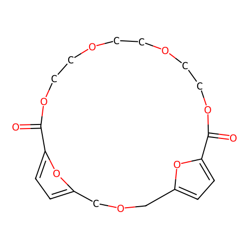 1,4,7,10,13,16,19-Heptaoxadifuro(2,1,5-a,u:2,1,5-f,g)cycloheneicosane-9,20-dione structure