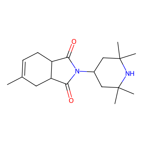 1,2,3,6-Tetrahydro-4-methyl-N-(2,2,6,6-tetramethyl-4-piperidyl)phthalimide structure