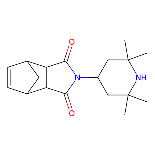 1,2,3,6-Tetrahydro-N-(2,2,6,6-tetramethyl-4-piperidyl)-3,6-methanophthalimide structure