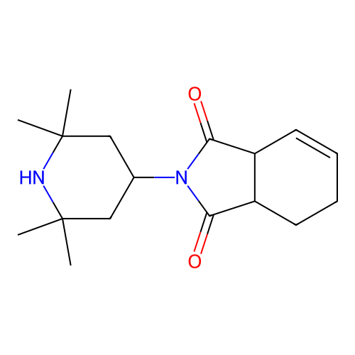 1,2,5,6-Tetrahydro-N-(2,2,6,6-tetramethyl-4-piperidyl)phthalimide structure