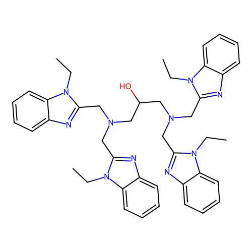 2-Propanol, 1,3-bis[bis[(1-ethyl-1H-benzimidazol-2-yl)methyl]amino]- structure