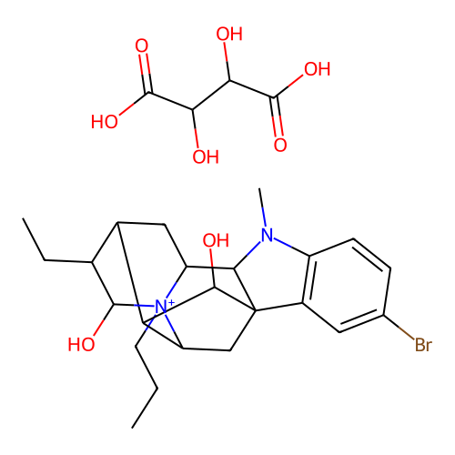 N(sub b)-n-Propyl-10-bromosandwicinium hydrogen tartrate structure