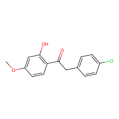 2-(4-Chlorophenyl)-1-(2-hydroxy-4-methoxyphenyl)ethanone structure