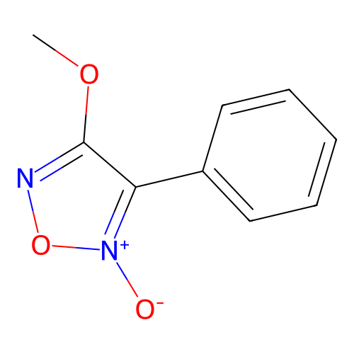 4-Methoxy-3-phenyl-1,2,5-oxadiazole 2-oxide structure