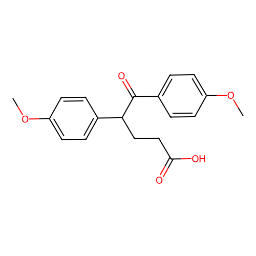 4,5-Bis(4-methoxyphenyl)-5-oxopentanoic acid structure
