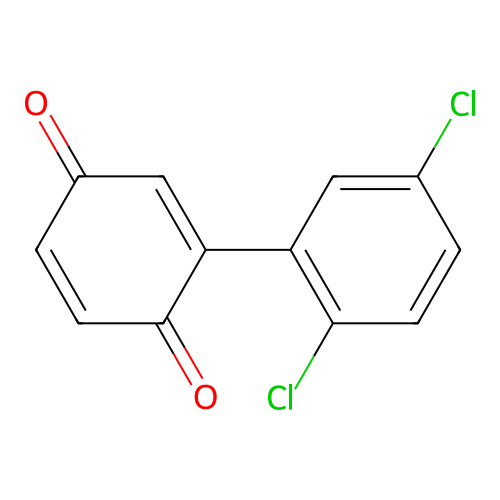 2-(2,5-Dichlorophenyl)-1,4-benzoquinone structure