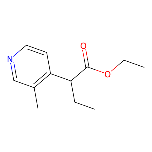 Ethyl 2-(3-methylpyridin-4-yl)butanoate structure