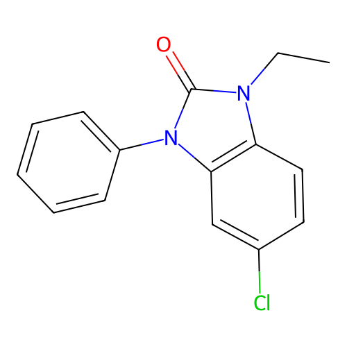 2H-Benzimidazol-2-one, 1,3-dihydro-5-chloro-1-ethyl-3-phenyl- structure