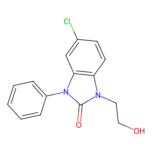 2H-Benzimidazol-2-one, 1,3-dihydro-5-chloro-1-(2-hydroxyethyl)-3-phenyl- structure