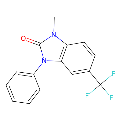 2H-Benzimidazol-2-one, 1,3-dihydro-1-methyl-3-phenyl-5-(trifluoromethyl)- structure