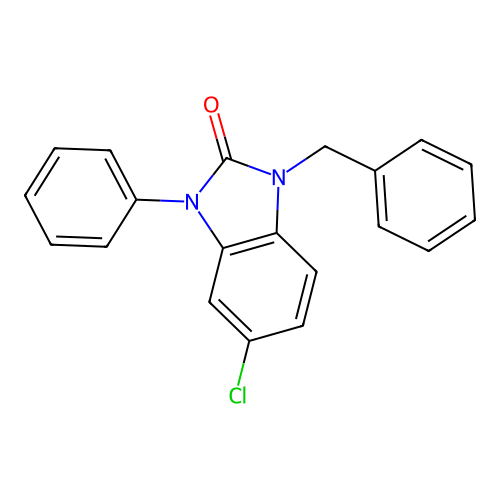 1-Benzyl-5-chloro-3-phenyl-1,3-dihydro-2H-benzimidazol-2-one structure