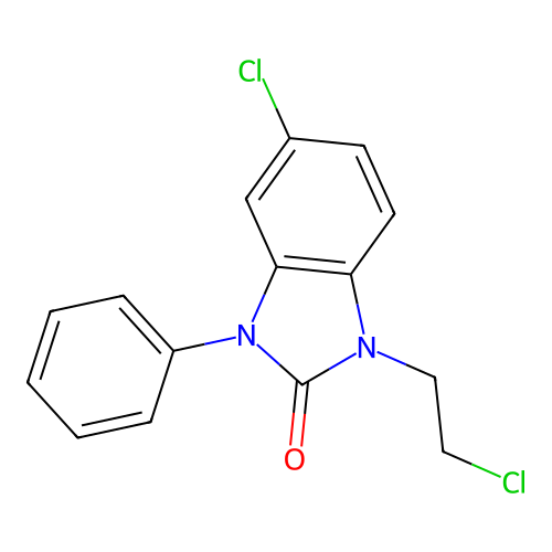 2H-Benzimidazol-2-one, 1,3-dihydro-5-chloro-1-(2-chloroethyl)-3-phenyl- structure