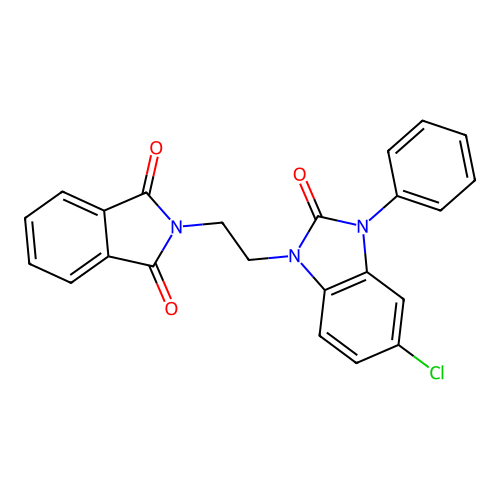 1-Phthalimidoethyl-3-phenyl-5-chloro-benzimidazolin-2-one structure
