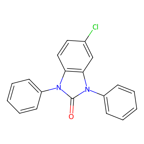 2H-Benzimidazol-2-one, 1,3-dihydro-5-chloro-1,3-diphenyl- structure
