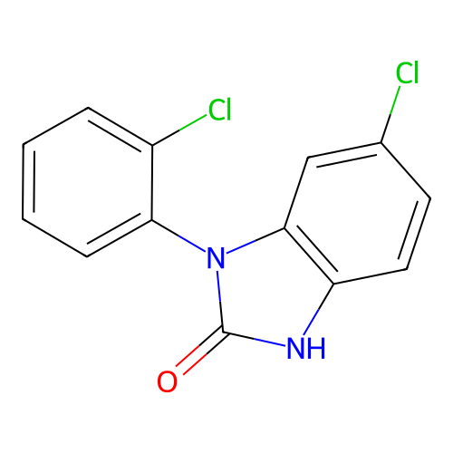 2H-Benzimidazol-2-one, 1,3-dihydro-6-chloro-1-(2-chlorophenyl)- structure