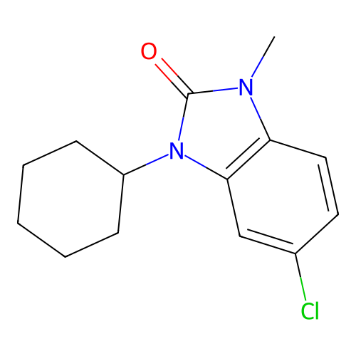 2H-Benzimidazol-2-one, 1,3-dihydro-5-chloro-3-cyclohexyl-1-methyl- structure