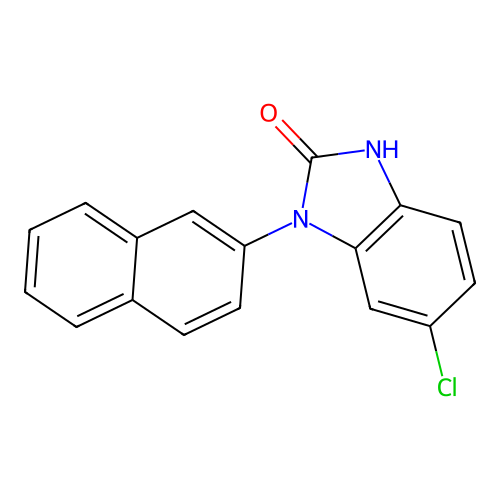 2H-Benzimidazol-2-one, 1,3-dihydro-6-chloro-1-(2-naphthalenyl)- structure