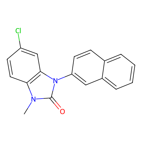 2H-Benzimidazol-2-one, 1,3-dihydro-5-chloro-1-methyl-3-(2-naphthalenyl)- structure