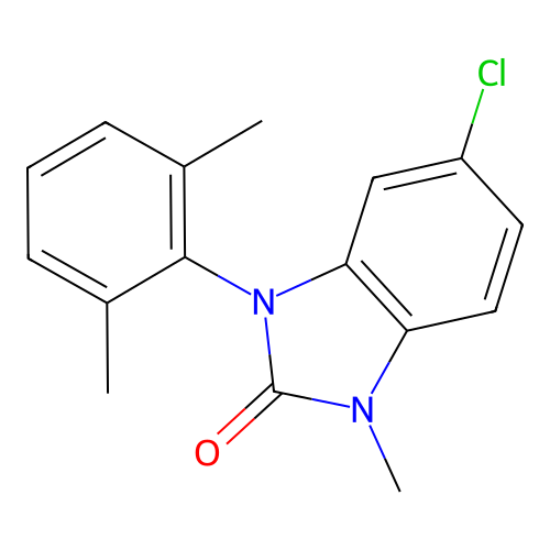 2H-Benzimidazol-2-one, 1,3-dihydro-5-chloro-3-(2,6-dimethylphenyl)-1-methyl- structure