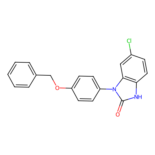 2H-Benzimidazol-2-one, 1,3-dihydro-6-chloro-1-(4-(phenylmethoxy)phenyl)- structure