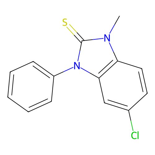2H-Benzimidazole-2-thione, 1,3-dihydro-5-chloro-1-methyl-3-phenyl- structure